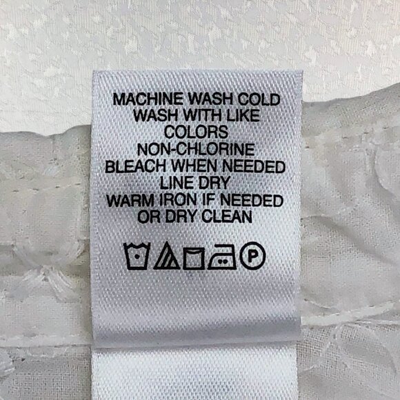 Liz Claiborne First Issue White Lace V-Neck Long Sleeve Button-Up Blouse Size M - Picture 9 of 9